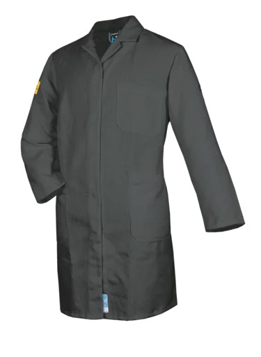 HB-ESD-Produktschutz-Damenmantel, langarm, 130 g/m, anthrazitgrau